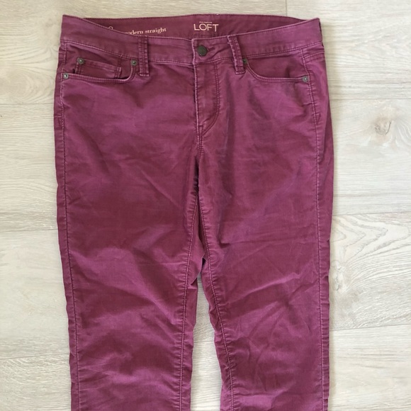 Ann Taylor LOFT Modern Straight Cords Pink Pants - Picture 11 of 16